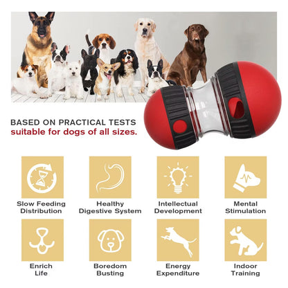 Oval Slow Feeder & Treat Dispenser Toy for Dogs & Cats
