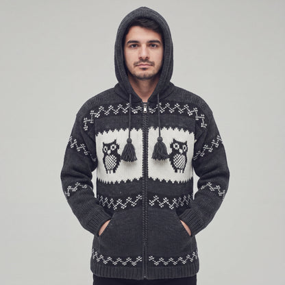 OLDTRIBES™ Nocturne Owl Wool Jacket