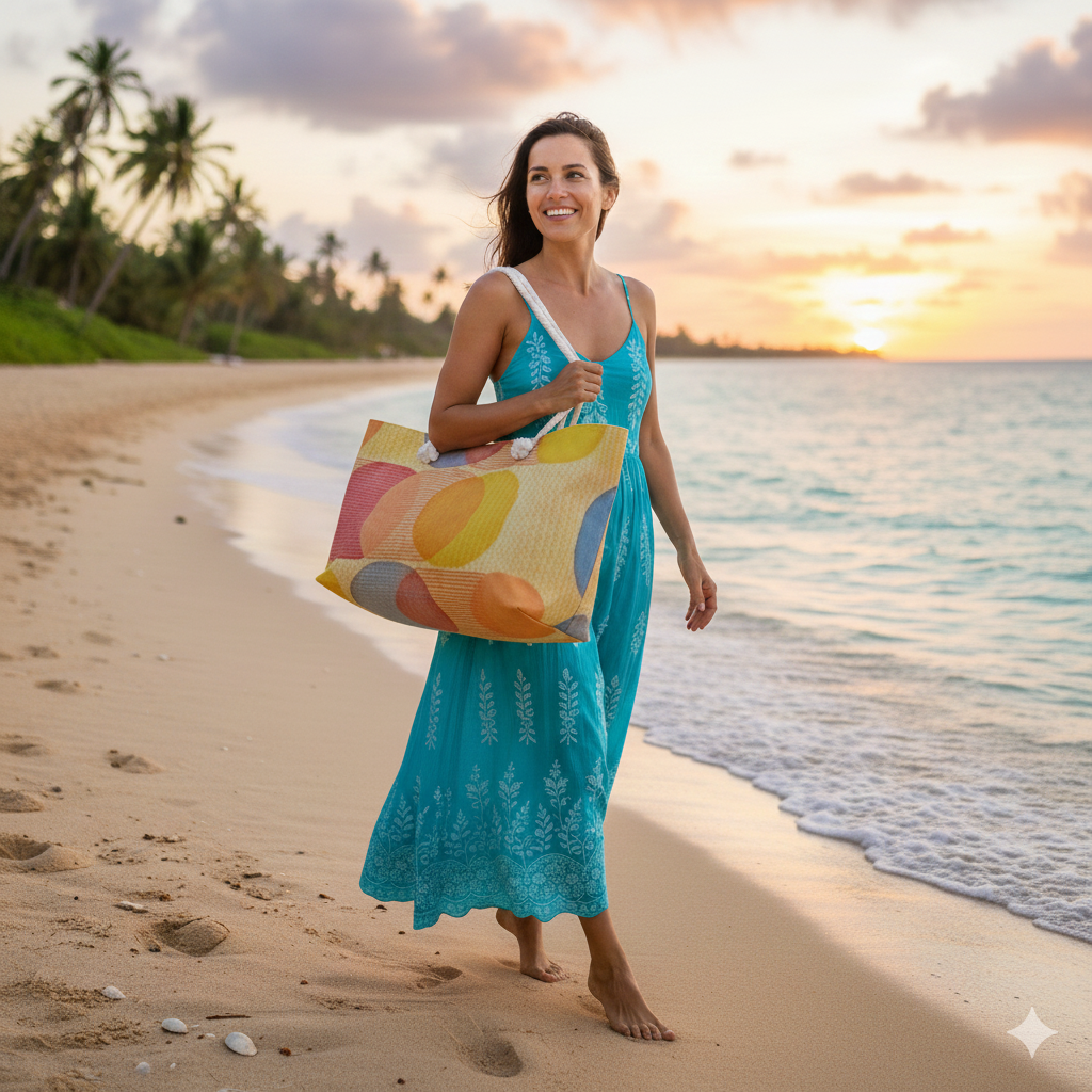 Retro Colorful Circles Weekender Bag| Abstract Geometric Tote| Beach Tote| Large Tote Bag| Busy mom bag | Working mom bag - AURABAGS SHOP