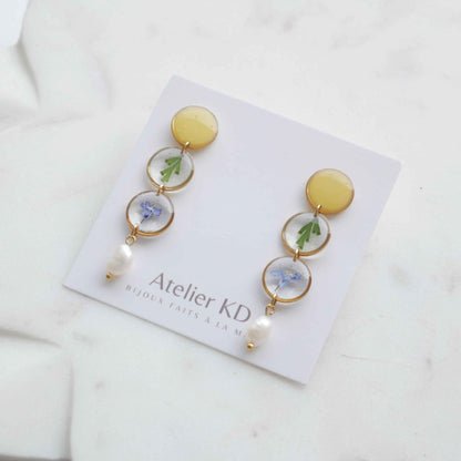 Boucles d'oreilles Perla duo - rond