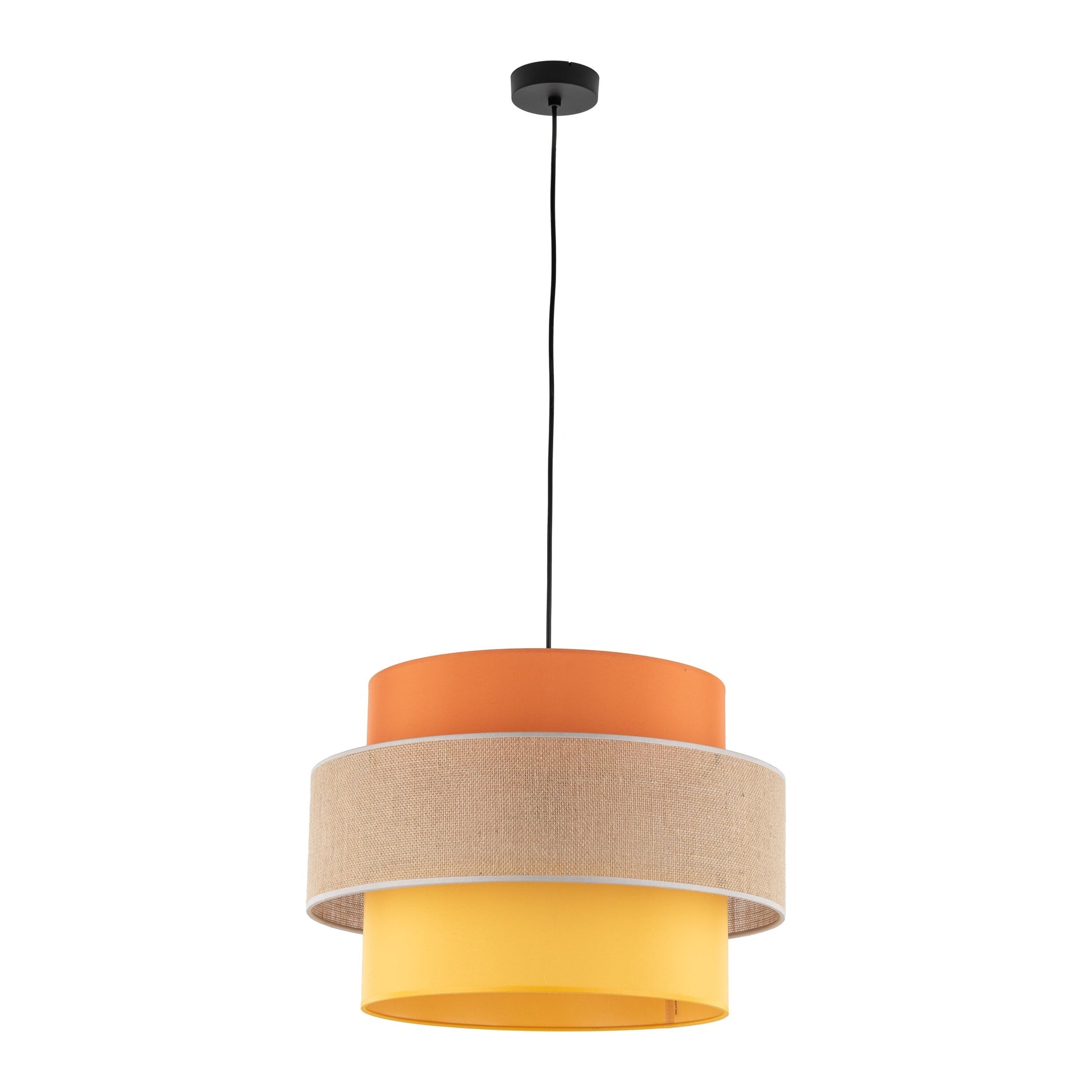 TRIO Jute Mid-Century Boho Large Pendant Ceiling Light Fixture for Kitchen Island, Dining Room & Living Room - AURABAGS SHOP
