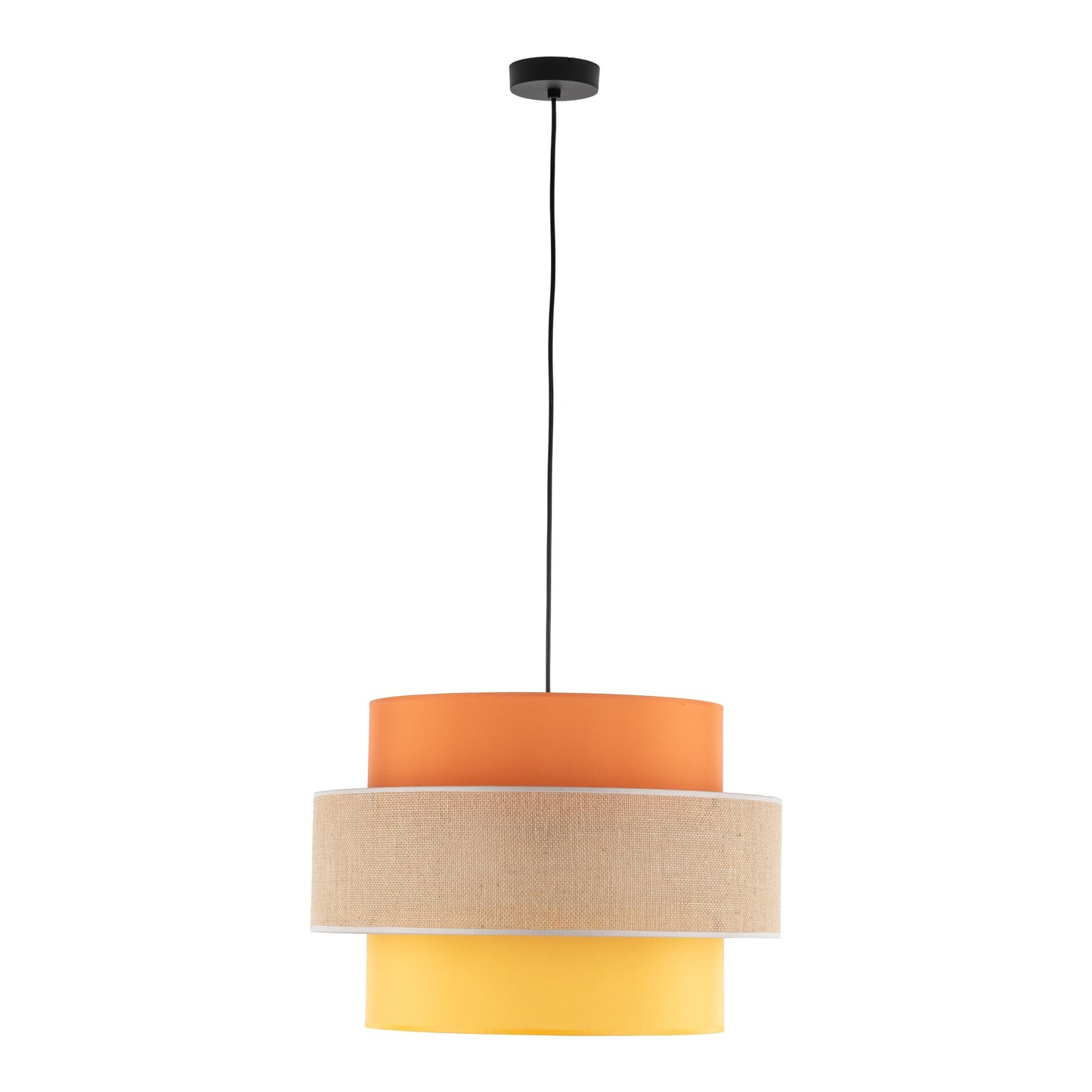 TRIO Jute Mid-Century Boho Large Pendant Ceiling Light Fixture for Kitchen Island, Dining Room & Living Room - AURABAGS SHOP