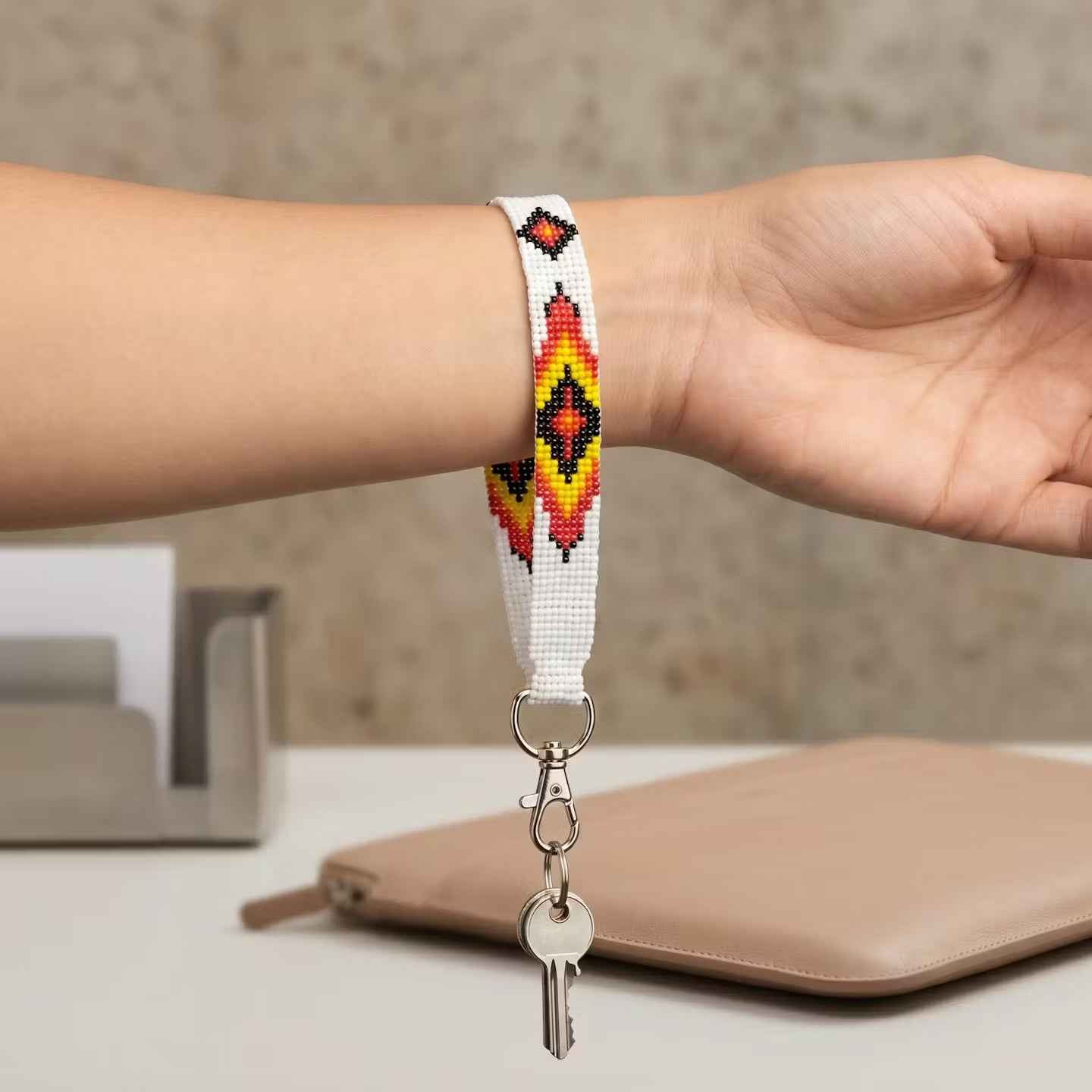 Silver Native American Style Wrist Lanyard