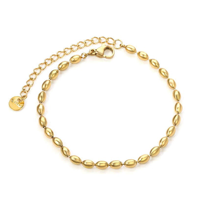 Wheat Bead Charm Bracelet