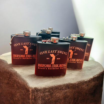 Engraved Whiskey Flask
