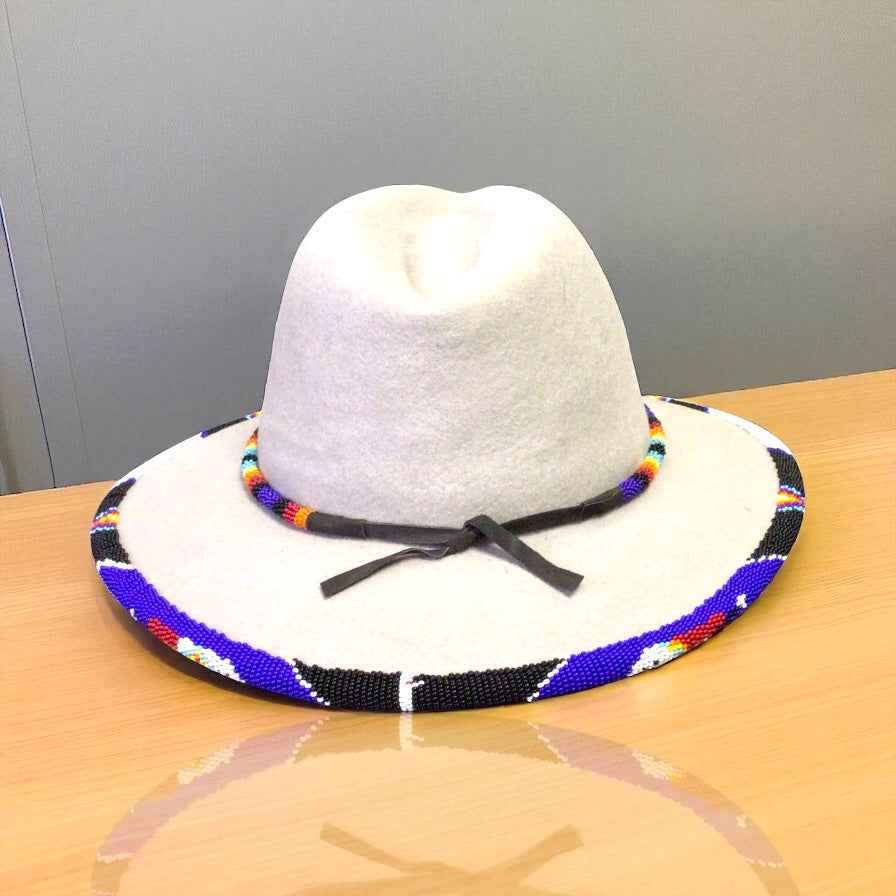 Size-60 Handmade Beaded Hat