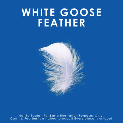 Quilted White Goose Feather Body Pillow