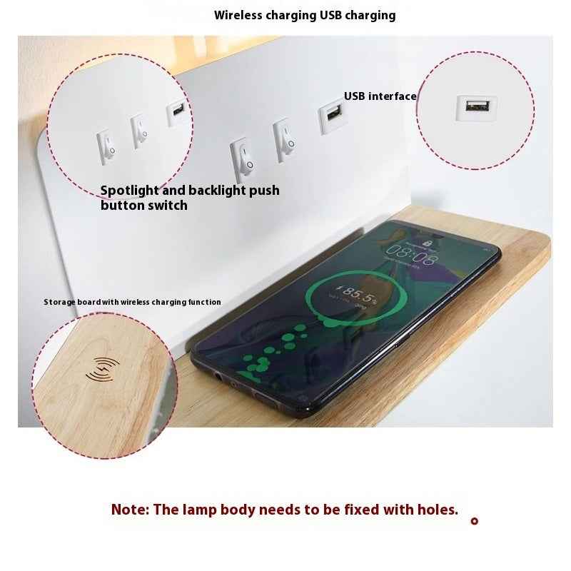Wall Lamp Wireless Charging Spotlight Rack