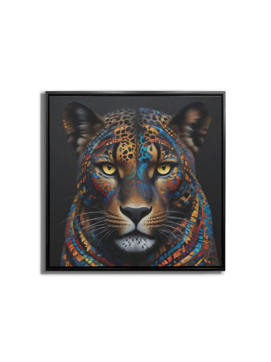 Gemalter Leopard 91cmx91cm