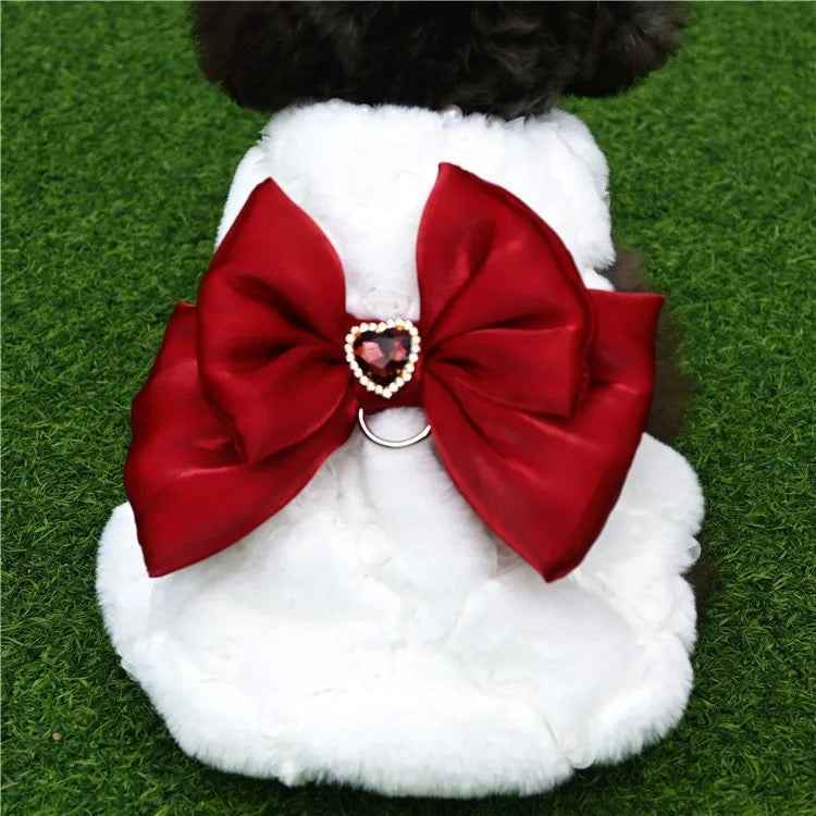 Be My Valentine Fuzzy Dog Coat Set | Valentine Occasion Dog Outfit