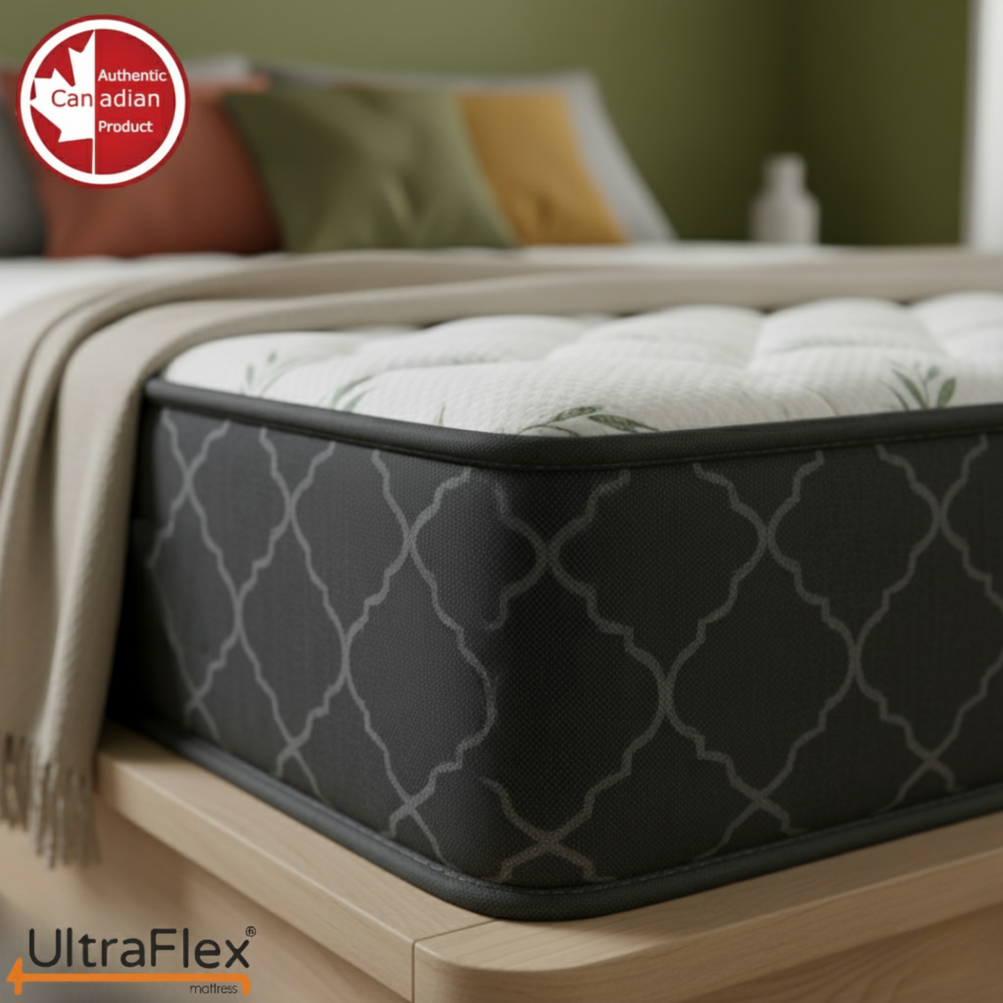 UltraFlex® SUMMIT Federkern-Hybridmatratze – Orthopädische Unterstützung aus kanadischer Herstellung mit kühlendem Gel-Schaum, gesteppter Oberseite, atmungsaktivem & hypoallergenem Komfort, Kantenunterstützung & Bewegungsisolierung