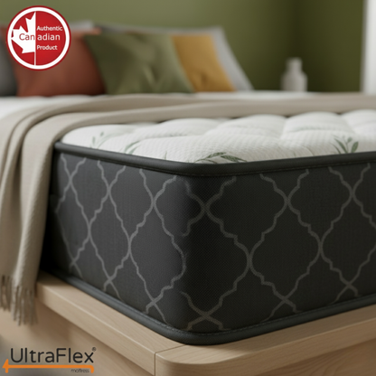 UltraFlex® SUMMIT Federkern-Hybridmatratze – Orthopädische Unterstützung aus kanadischer Herstellung mit kühlendem Gel-Schaum, gesteppter Oberseite, atmungsaktivem & hypoallergenem Komfort, Kantenunterstützung & Bewegungsisolierung