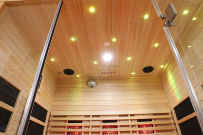 Blisspod | Venetian | Full Spectrum Indoor Premium Canadian Hemlock Ultra Low EMF Sauna | 11 Heaters | Reflexology & Chromotherapy | 3 Person