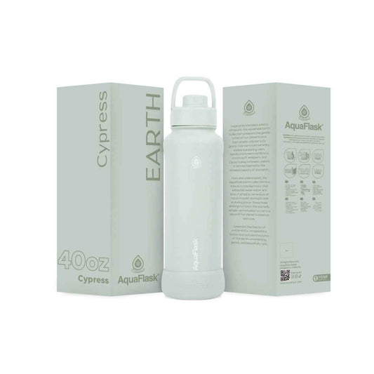 AquaFlask Earth Collection 40oz Insulated Stainless Steel Water Bottle – Hot & Cold, Leak-Proof, Reusable
