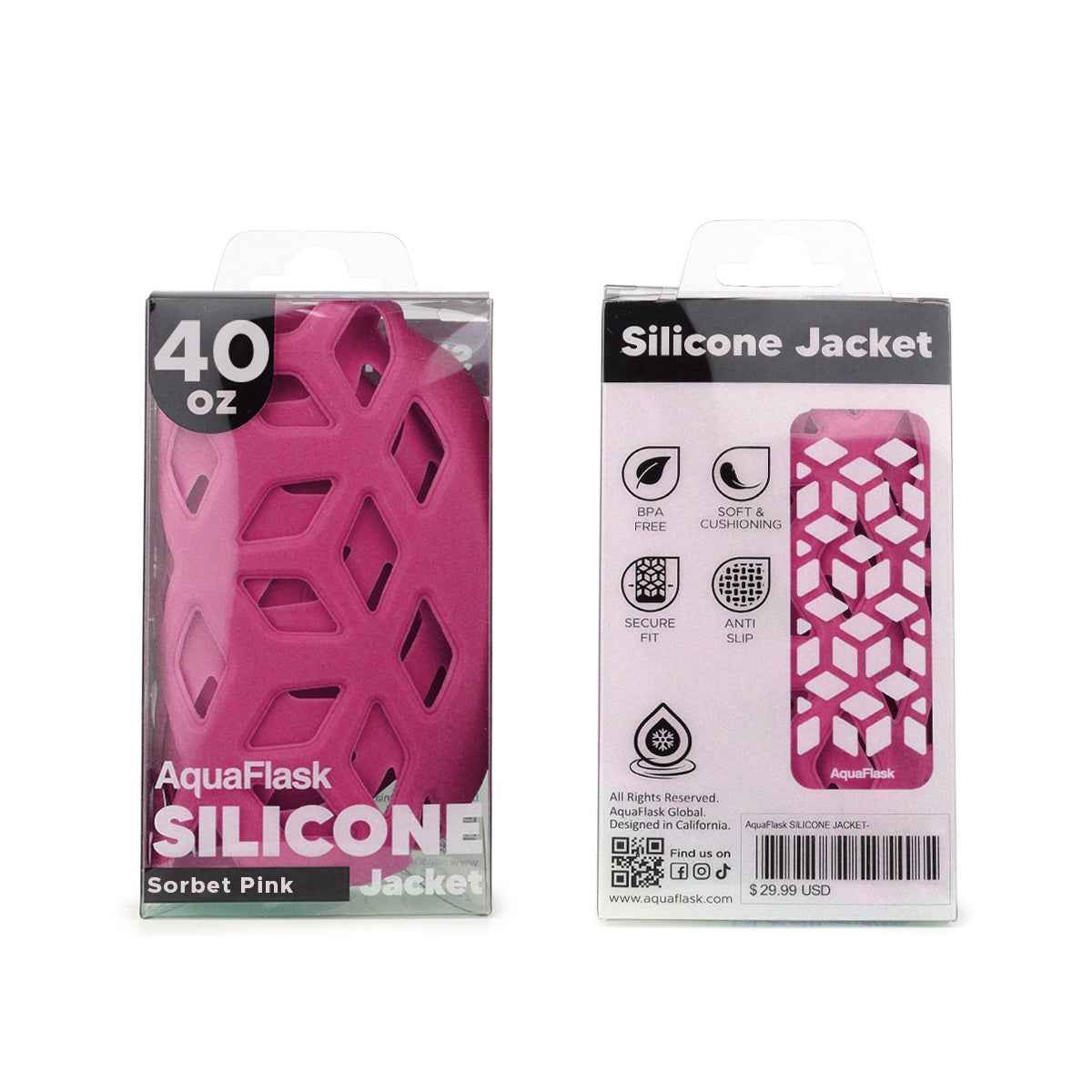 AquaFlask 40oz Silicone Sleeve – Durable, Non-Slip & Stylish Bottle Protector