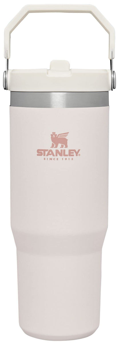 STANLEY IceFlow Flip Straw Tumbler with Handle 30 oz | Twist On Lid and Flip Up Straw | Leak Resistant Water Bottle | Insulated Stainless Steel | BPA-Free | Rose Quartz 🍁 All In One Marketplace Canada