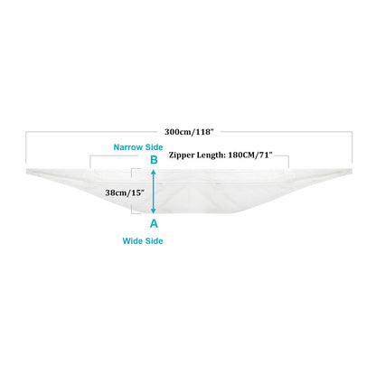 HOOMEE 300CM (118 inch ) Universal Window Seal for Portable Air Conditioner And Tumble Dryer Works with Every Mobile Air-Conditioning, Easy to Install Air Exchange Guards With Zip and Adhesive Fastener 🍁 All In One Marketplace Canada