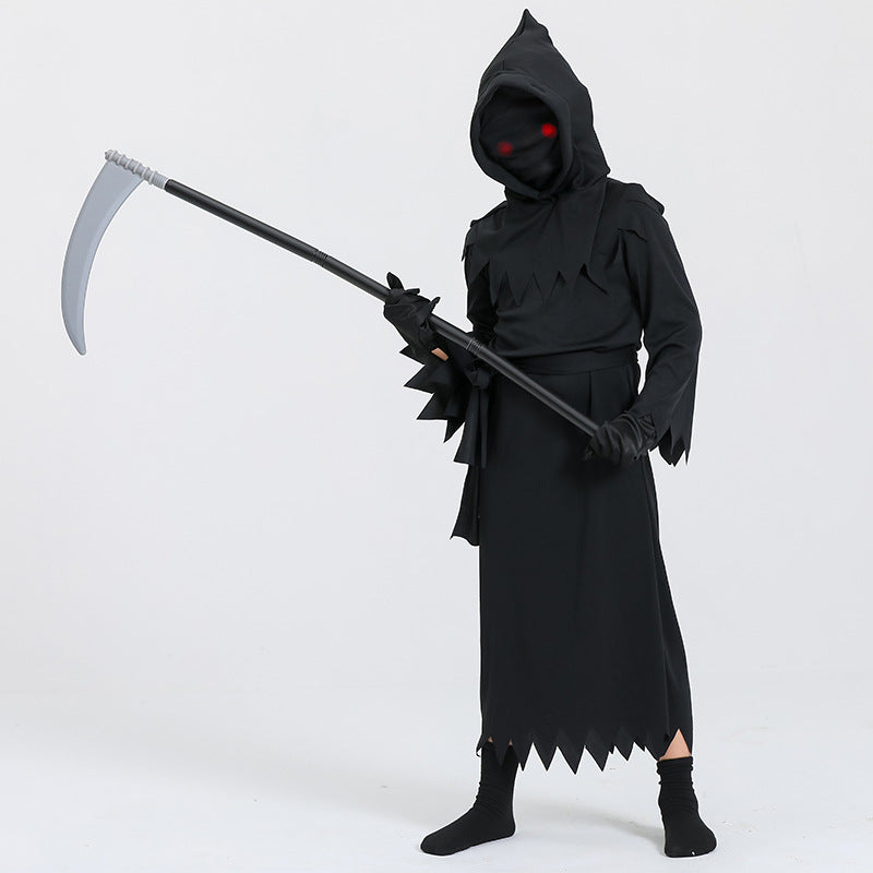Children's Grim Reaper Halloween Costume – Hooded Cosplay Outfit for Boys & Girls