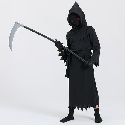 Children's Grim Reaper Halloween Costume – Hooded Cosplay Outfit for Boys & Girls