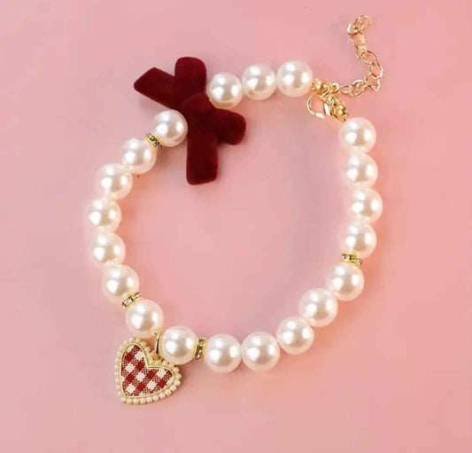 Raya Dog Collar | Pearl Style Dog Collar