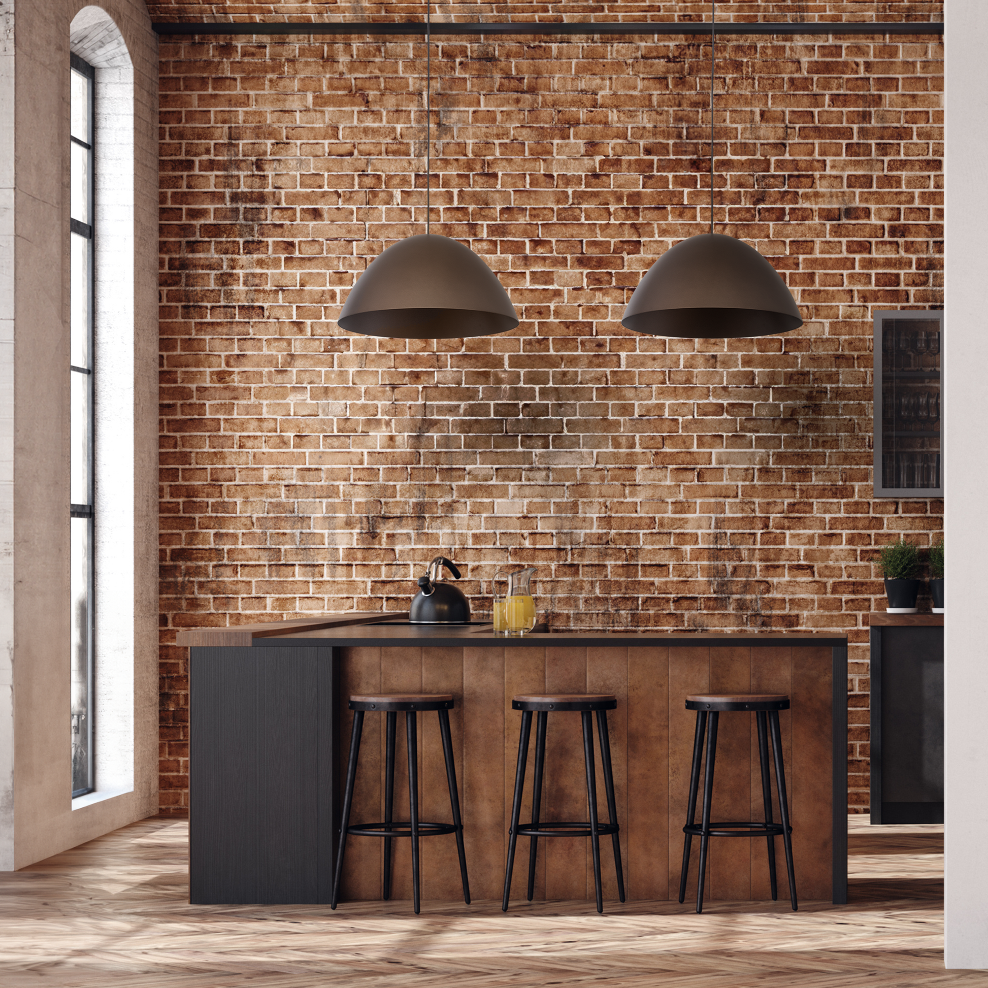 FARO Large Dome Pendant Light for Kitchen Island & Dining Table - AURABAGS SHOP