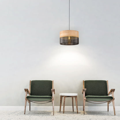 Nicol Scandinavian Drum Pendant Light for Dining Room & Bedroom - AURABAGS SHOP