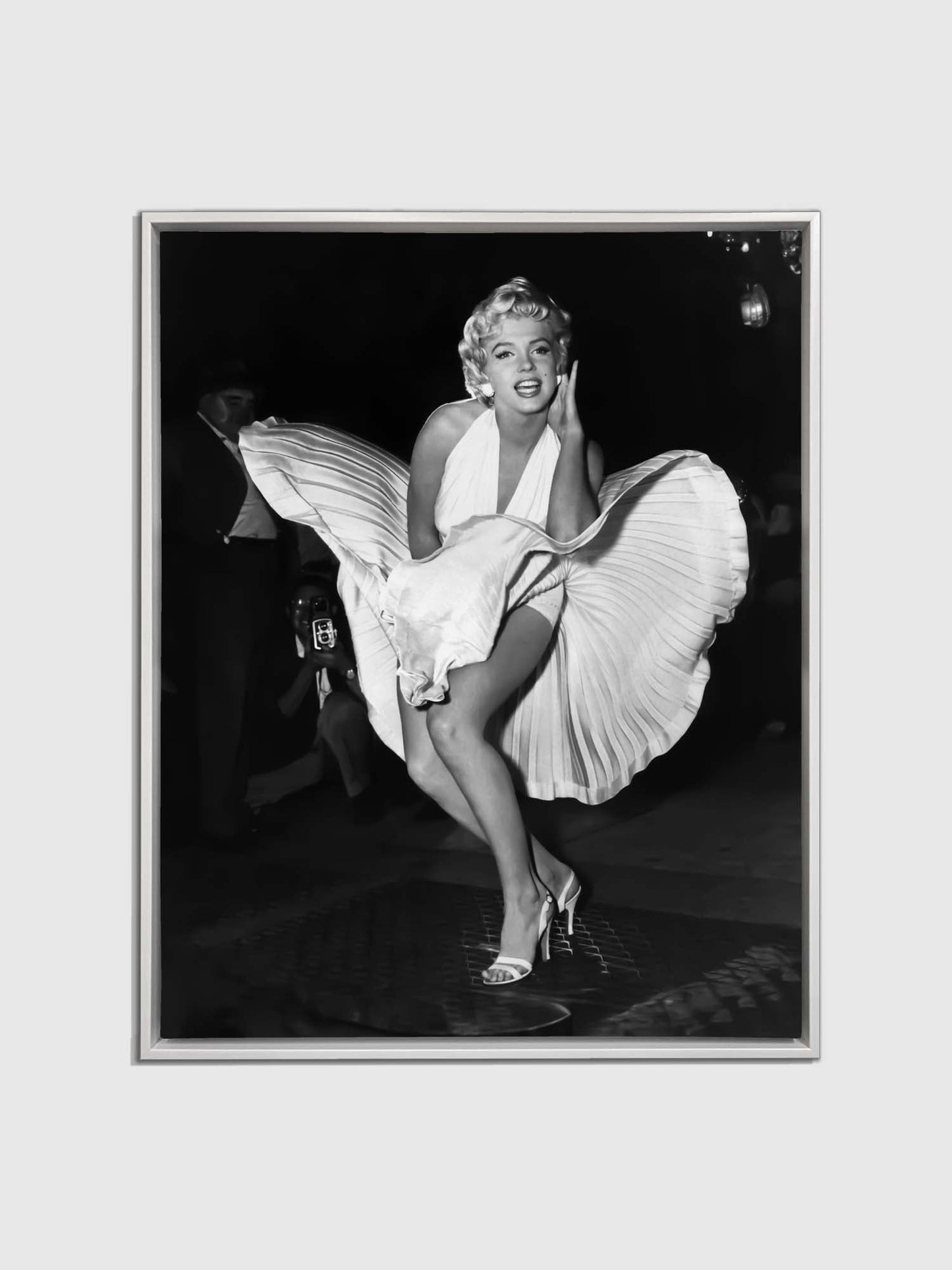 Wandbild – Ikonische Szene von Marilyn im weißen Kleid – Leinwandbild