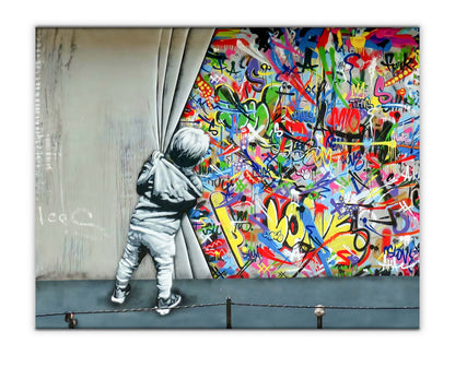 Wall Art Grafitti  -Canvas Printed-Artwork Decor