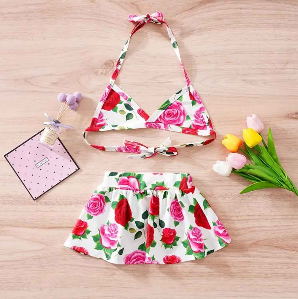 Sammy Dog Swimwear | Floral Print Dog Swim Outfit
