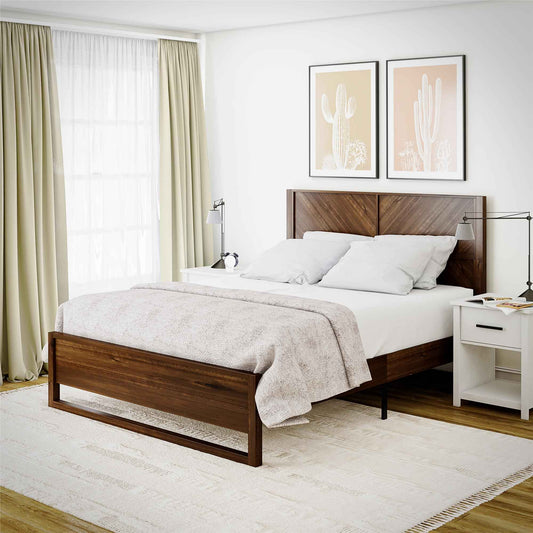 Archer Wood Bed Frame with Headboard (United States Delivery Only)