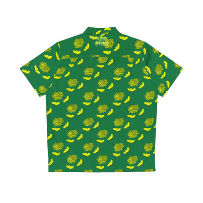 Green Yellow Print G&R Men's Hawaiian Shirt