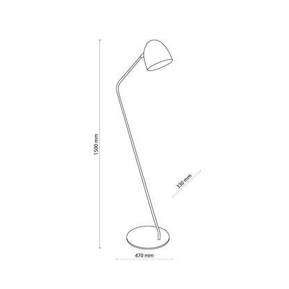 SOHO Black Modern Minimalist Floor Lamp for Living Room & Reading Nook