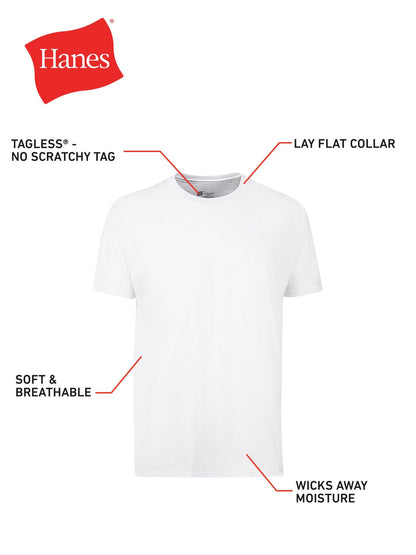 Hanes Mens ComfortSoft 4 Pack Cotton Crewneck T-Shirt. Undershirts, White, Medium US 🍁 All In One Marketplace Canada