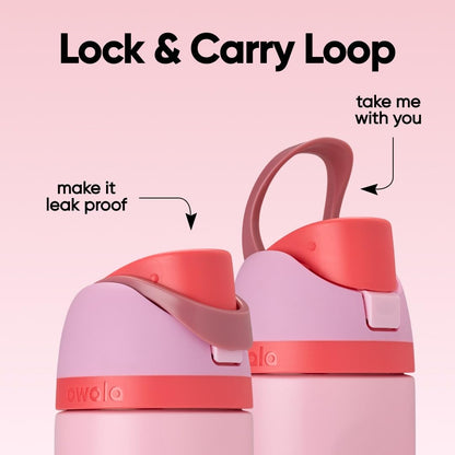 Owala FreeSip Insulated Stainless Steel Water Bottle with Straw for Sports and Travel, BPA-Free Sports Water Bottle, 24 oz, Pink, Angel Food Cake 🍁 All In One Marketplace Canada