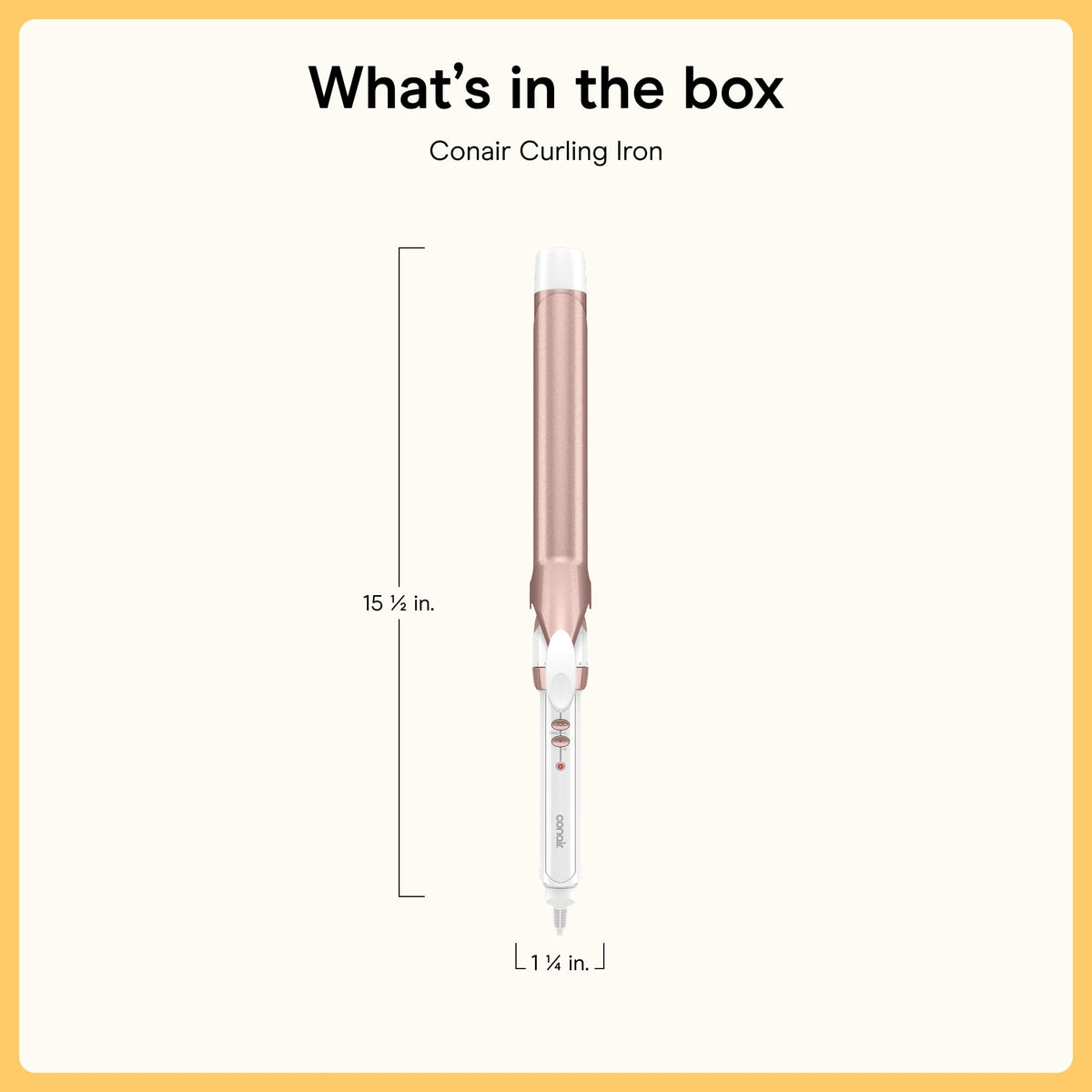 Conair Ceramic Long Barrel XL Curling Iron, 1 ¼” Barrel Produces Classic Curls – for use on Medium and Long Hair, Hair curler 🍁 All In One Marketplace Canada