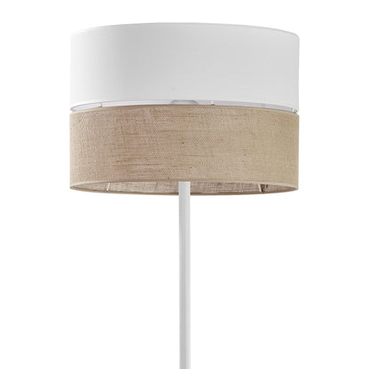 LINOBIANCO Natural Woven Floor Lamp for Living Room, Bedroom & Reading Nook – Scandinavian Minimalist Lighting - AURABAGS SHOP