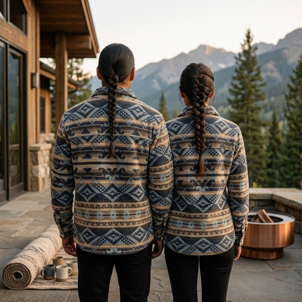 Blue and Cream  Grand Canyon Jacket (Unisex)