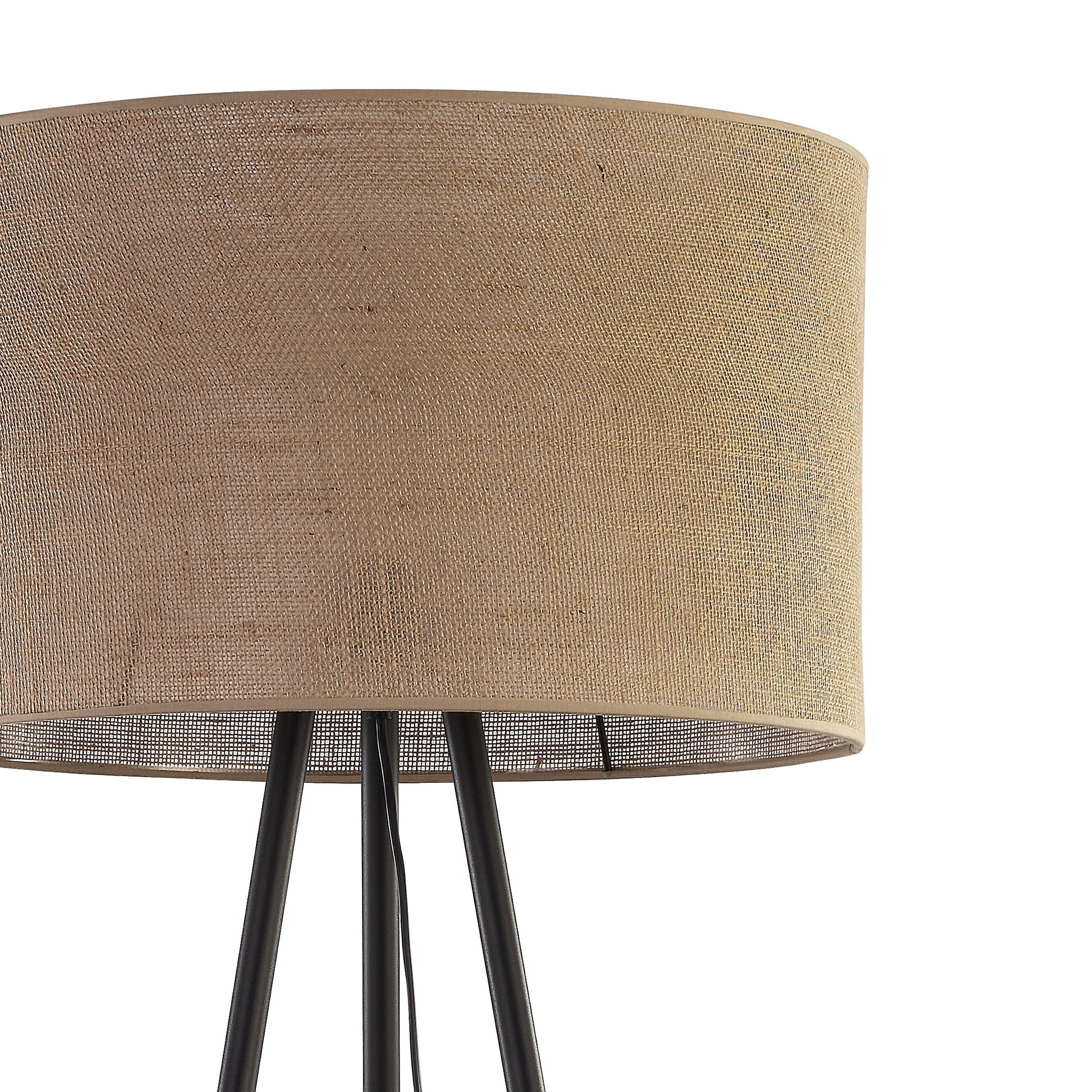 JUTE Natural Woven Floor Lamp for Living Room, Bedroom & Reading Nook – Scandinavian Minimalist Lighting - AURABAGS SHOP
