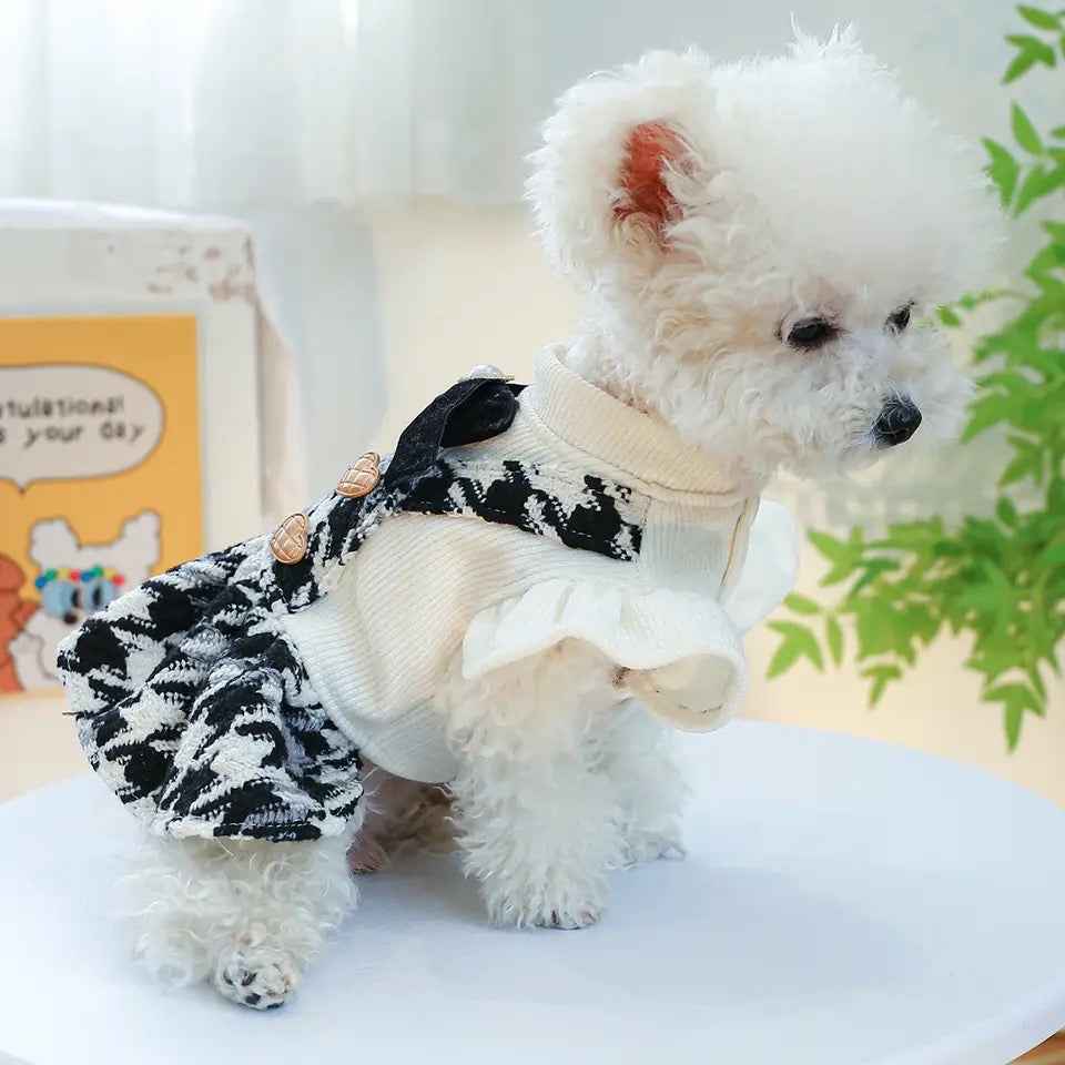 Mademoiselle Tweed Dog Dress | Pet Fashion Dress