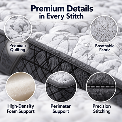 UltraFlex® DYNASTY 9 Inch Firm High Density Foam Mattress with Tight Top Comfort — Made in Canada