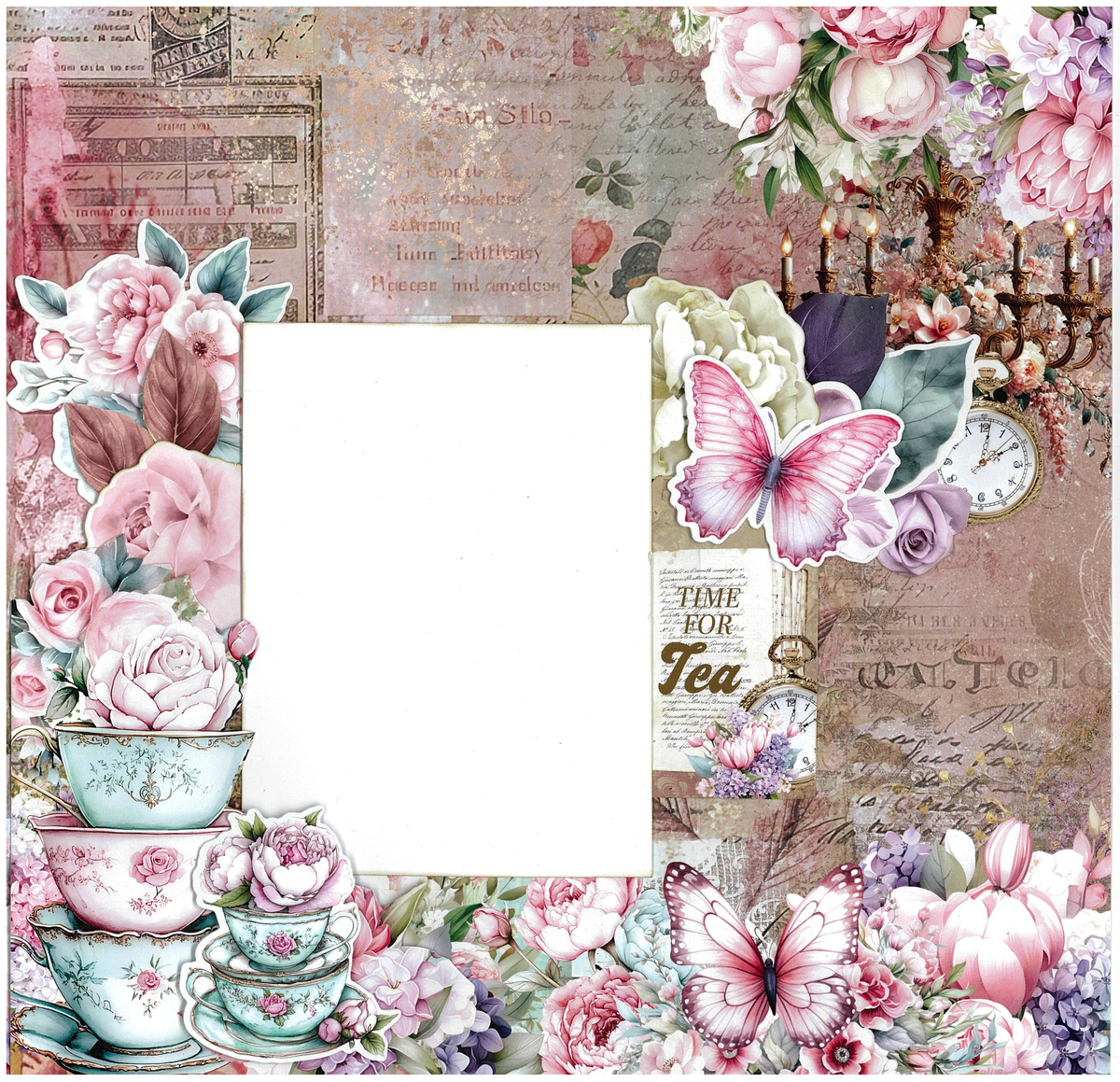 3Quarter Designs Positivi-Tea 12x12 Design Paper & Diecuts Set