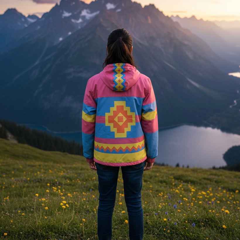 Pink Horizon Windbreaker
