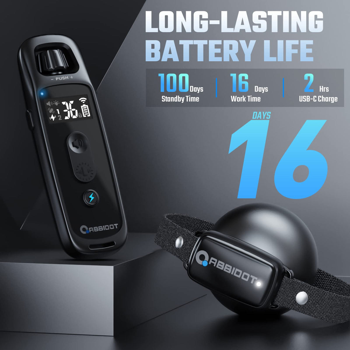 ABBIDOT 3300 Ft Dog Training Collar with Remote - [New Version] Shock Collar, 5 Training Modes, 88 Levels e Collar, Waterproof Training Collar for Small Medium Large Dogs(15~120 lbs) 🍁 All In One Marketplace Canada
