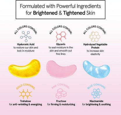 grace & stella Award Winning Under Eye Mask - Gifts for Her - Birthday Gifts for Women - Gel Eye Patches for Dark Circles, Puffy Eyes, Wrinkles, Undereye Bags - Self Care Gifts (24 Pairs, Pink) 🍁 All In One Marketplace Canada
