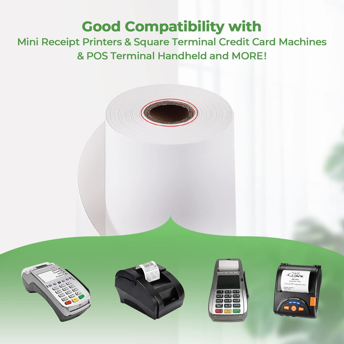 MUNBYN Thermal Paper Roll 2-1/4" x 50' ft, 50 Rolls BPA Free Receipt Paper, 2.25 x 50 ft Thermal Printer Paper Fits 58mm Mini Thermal POS Printer & Square Terminal Credit Card Machines 🍁 All In One Marketplace Canada