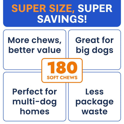 Probiotics for Dogs - Gas, Diarrhea, Allergy, Constipation, Upset Stomach Relief, w/Digestive Enzymes + Prebiotics - Chewable Supplement - Improve Digestion, Immunity - Dog Probiotics Chews - 180Ct 🍁 All In One Marketplace Canada