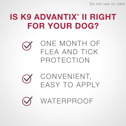 K9 Advantix II Flea and Tick Treatment for Extra Large Dogs weighing over 25 kg (over 55 lbs.)-6 doses 🍁 All In One Marketplace Canada