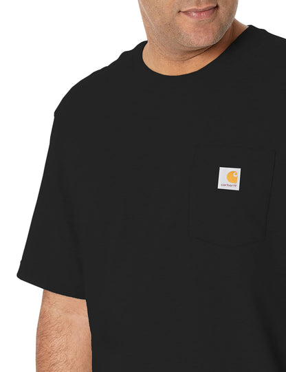 Carhartt Men's Big and Tall K87 Workwear Short Sleeve T-Shirt (Regular and Big & Tall Sizes), Black, X-Large 🍁 All In One Marketplace Canada