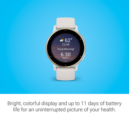 Garmin vívoactive 5, Health and Fitness GPS Smartwatch, AMOLED Display, Up to 11 Days of Battery, Ivory 🍁 All In One Marketplace Canada