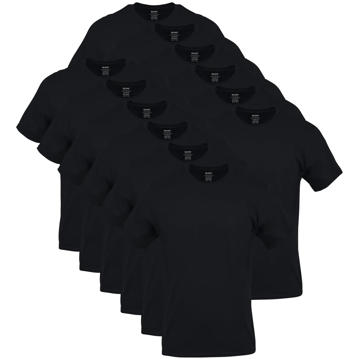 GILDAN Men's Crew T-Shirts, Multipack, Style G1100, Black (6-Pack), XX-Large 🍁 All In One Marketplace Canada